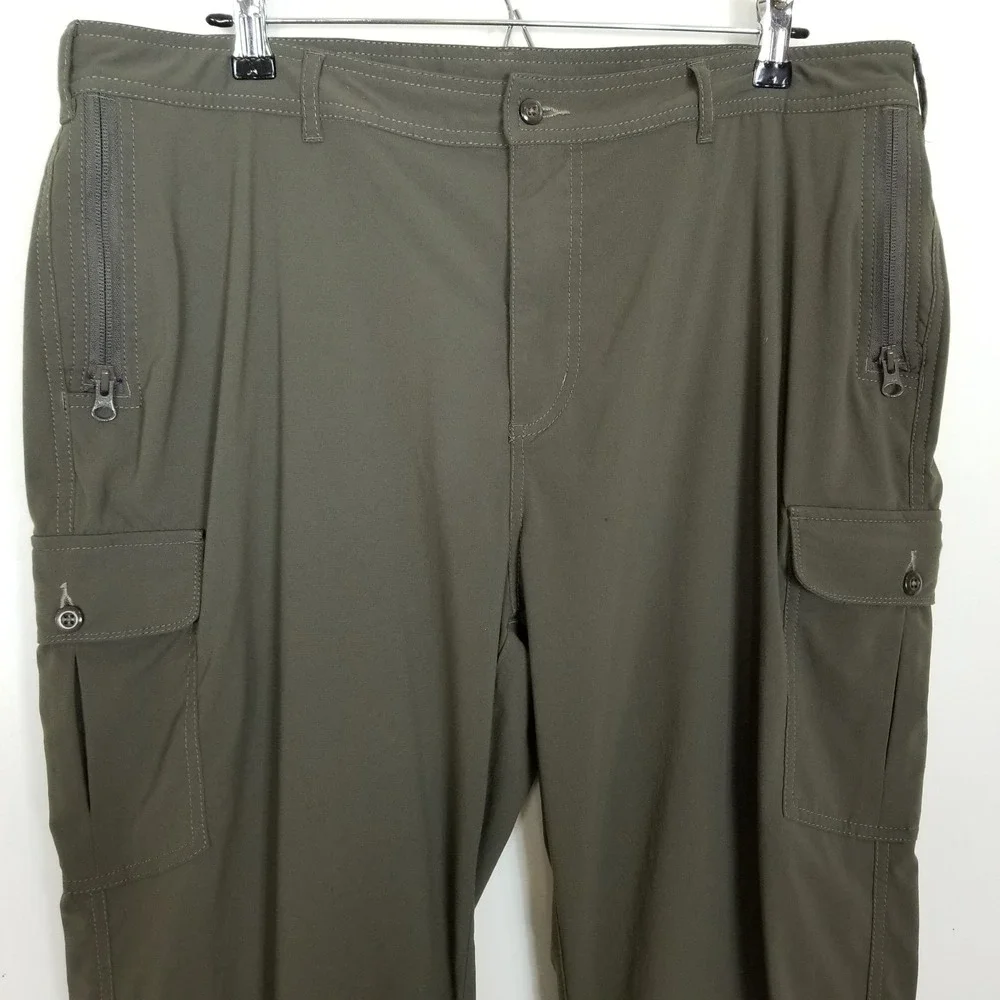 Clothing‎ Arts Women Pick-Pocket Proof Cargo Hiking Pants Sz 18 Reg Gray Nylon